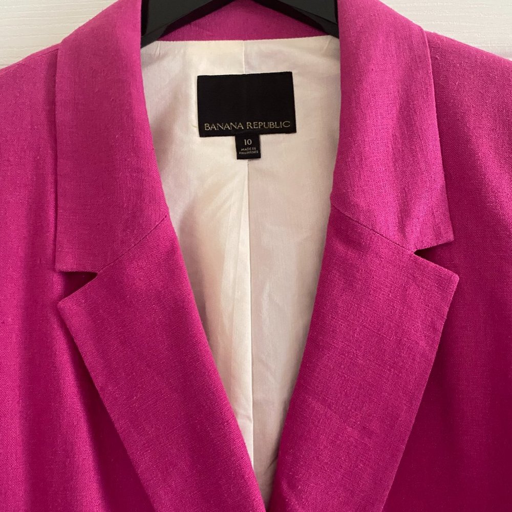 BANANA REPUBLIC Boyfriend-Fit Linen-Blend Blazer - Picture 5 of 9